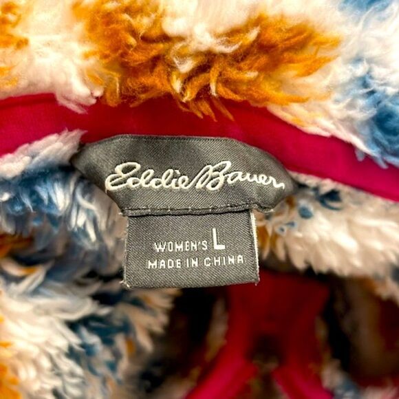 Women's Patterned Fleece Sweater - Multicolor - Picture 5 of 10